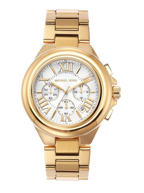 michael kors ladies bracelet watch blue|michael kors camille gold watch.